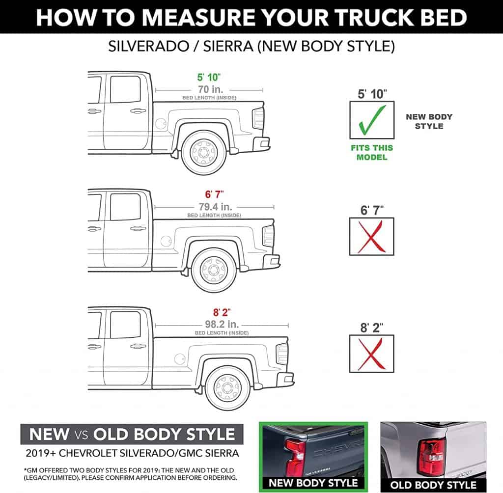 How to measure chevy silverado 1500 Truck bed