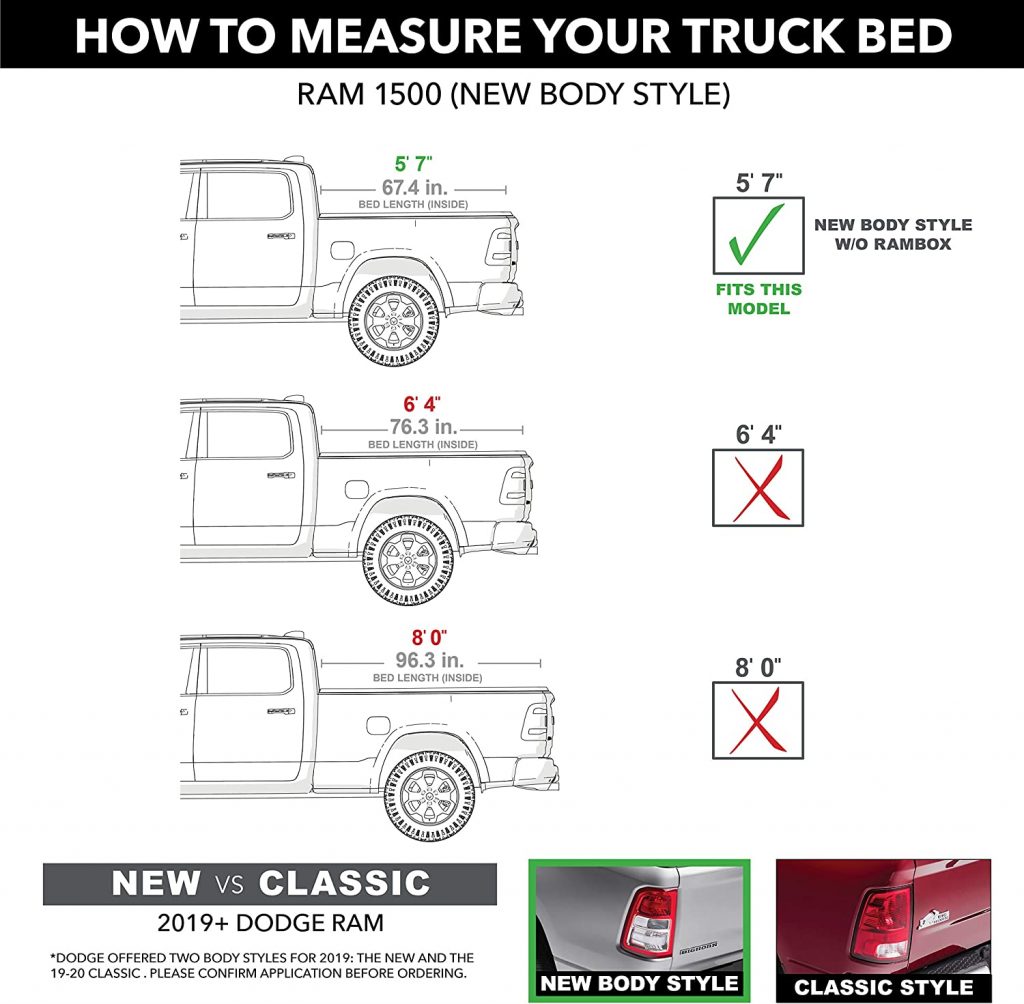 How to measure a RAM 1550 truck bed