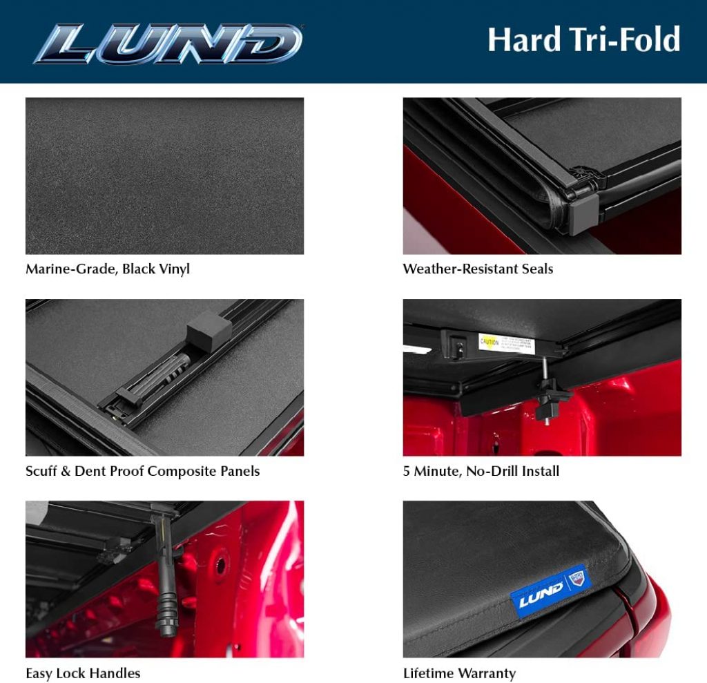 LUND hard fold tonneau cover for dodge ram 1500