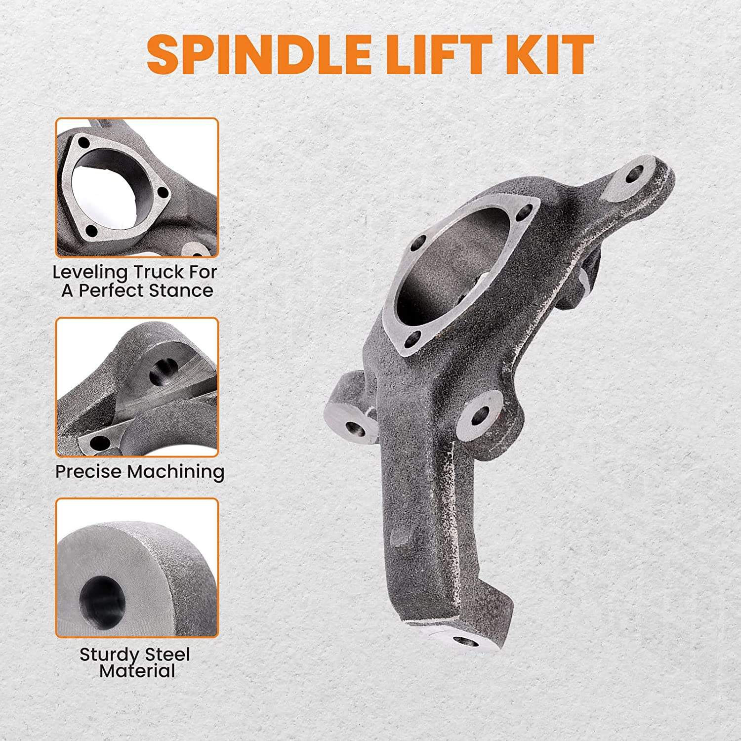 Spindle lift kits uses spindle to lift vehicle