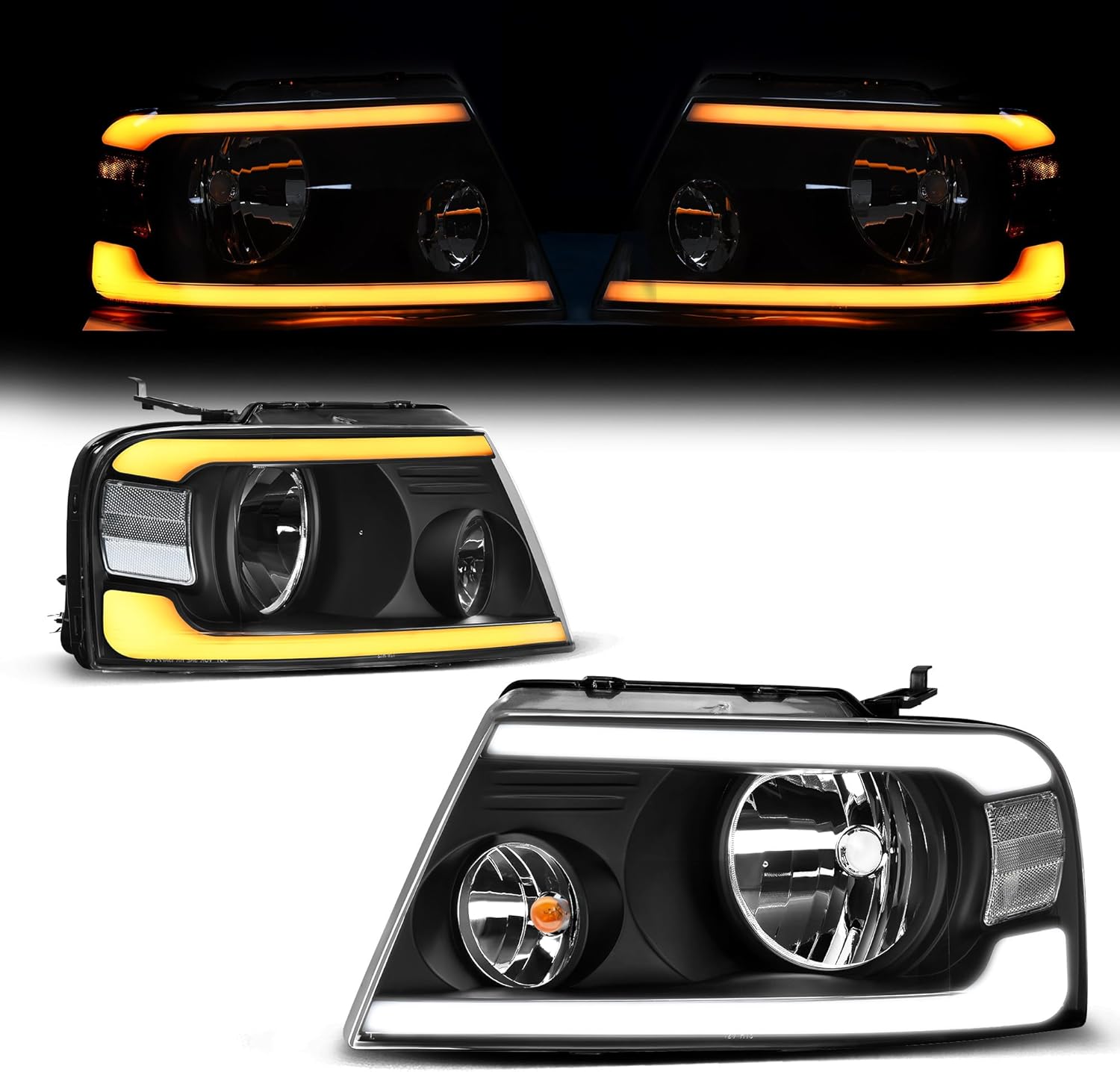 LED DRL Headlights for 2004-2008 Ford F150 Pickup (From 29-08-2024 00:00-11-09-2024 23:59)